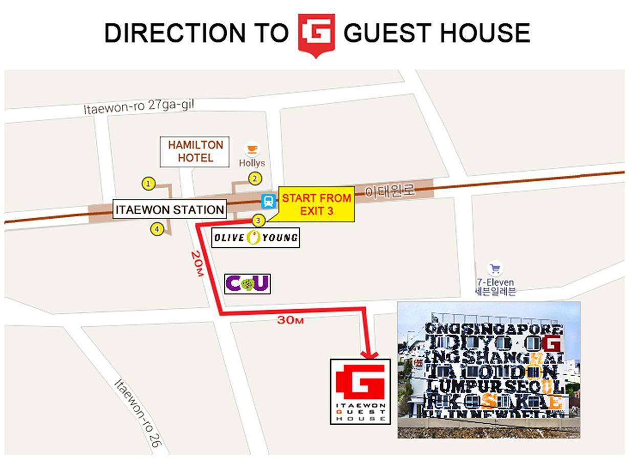 G Guesthouse Itaewon In Сеул Экстерьер фото